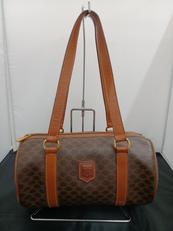 マカダム柄　ブラウン　ミニボストンバッグ|CELINE