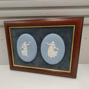 額縁入りペアカメオ陶板|ウェッジウッド