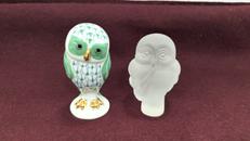 フクロウ 置物2個セット|THE FRANKLIN MINT