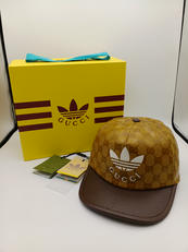 GUCCI×ADIDAS　キャップ　GGクリスタルレザー|GUCCI×ADIDAS