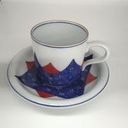 有田焼 染錦梅小紋 カップ ソーサー|源右衛門