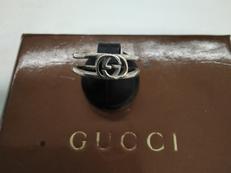 インターロッキング G オープン シルバー リング|GUCCI