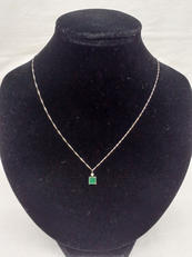 K18WG石付ネックレス|K18WG石付ネックレス