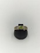 緑石付きリング 10号|K18WG