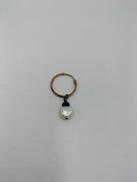 白石付きフープピアス|K14.K18