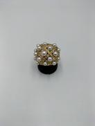 白色装飾リング|K18