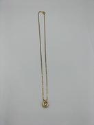 透明石飾りボックスチェーンネックレス|K18