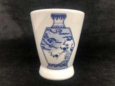 深川製磁 ブルーチャイナ ゴブレット (六角|深川製磁