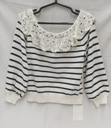 レース襟ボーダーニット|WILLSELECTION