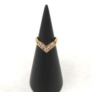 K18石付きリング|