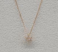 石付きネックレス|K10/D0.10CT