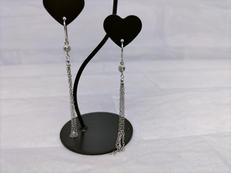 K18WGピアス|宝石付きピアス