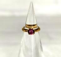 K18ベビーリング|宝石付きネックレス