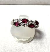 PT900 リング|宝石付きリング