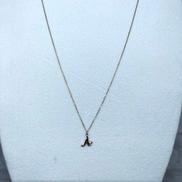 組曲K10PG イニシャルネックレス|宝石付きネックレス