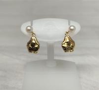 K18 まんまちゃんピアス|宝石付きピアス