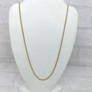 K18　ロープチェーンネックレス|宝石無しネックレス