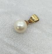 K18　パールペンダントトップ|宝石付きペンダントトップ