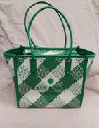 トートバッグ/緑・白|KATESPADE