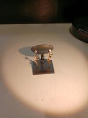 ピアス　中石5連|-