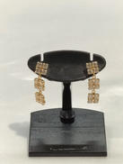 ピアス 石4×3連|.