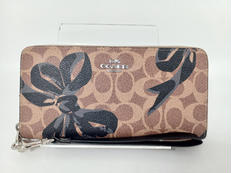 シグネチャー リボンプリント ロングウォレット|COACH