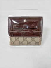 リボンモチーフ二つ折り財布|GUCCI