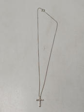 K18WG クロスネックレス|不明