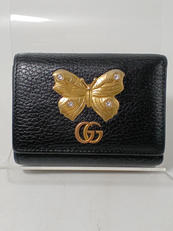 バタフライ　二つ折り財布　BLK|GUCCI