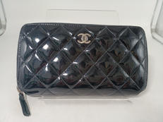 パテントラウンドジップウォレット|CHANEL
