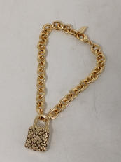 キルテッドパッドロックチェーンブレスレット|COACH