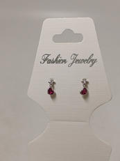 K14WG ハート石付きピアス|不明