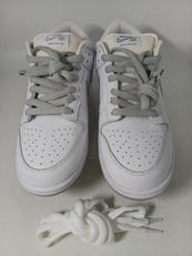 SB DUNK LOW WHT/METALIC SILVER|NIKE