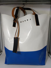 バイカラートートバッグ W/B|MARNI