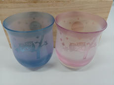 月見グラス ペア|北一硝子