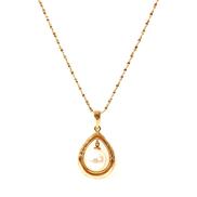 K18パール付きネックレス|4.5G