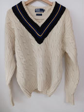 ウールニットセーター　WHT|POLO RALPH LAUREN