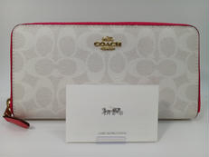長財布 WHT×PNK|COACH