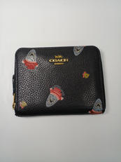 2つ折り財布 レザー BLK|COACH