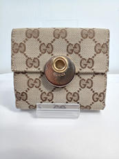 Wホック　二つ折り財布|GUCCI