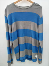 ロンT BLU×GRY|STUSSY