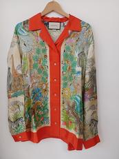 シルクシャツ アニマル総柄 ORN×BEG|GUCCI