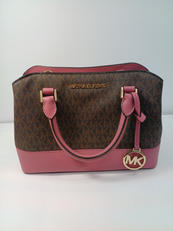 モノグラム 2WAY ショルダーバッグ BRN×PNK|MICHAEL KORS