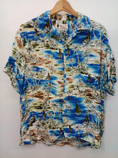 アロハシャツ BLU|HAND SCREENED