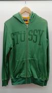 ジップアップパーカー　GRN|STUSSY