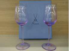 クリスタルペアワイングラス|MEISSEN