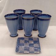 コバルトビアーカップセット|瑞陶