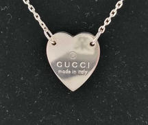 ターリングシルバーハートネックレス|GUCCI