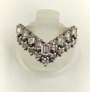 Pt900 デザインプラチナリング|D1.00CT 6.1G