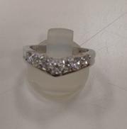 一粒ダイヤモンド5連 プラチナリング|D0.56